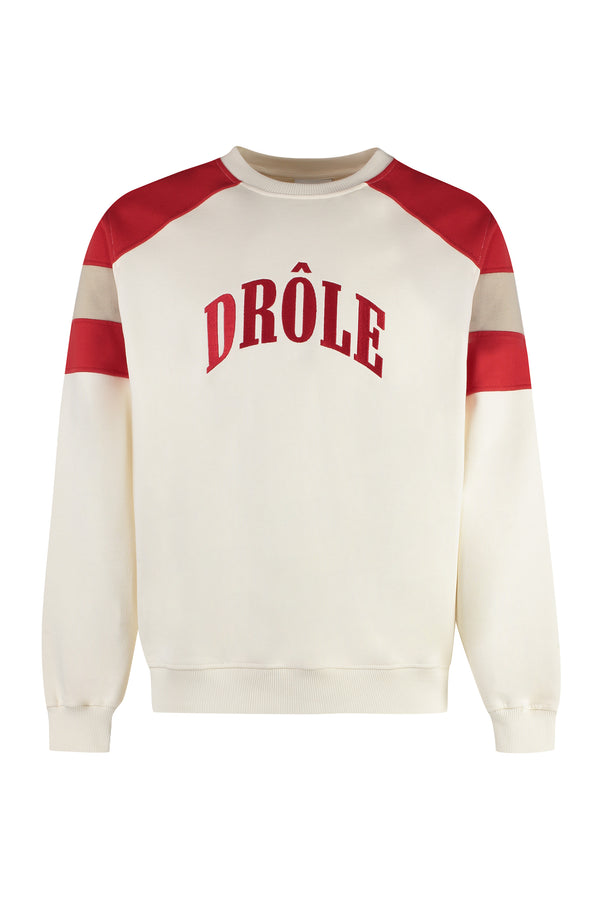 Cotton crew-neck sweatshirt-0